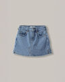 Short Falda De Mezclilla Azul,AZUL ACERO